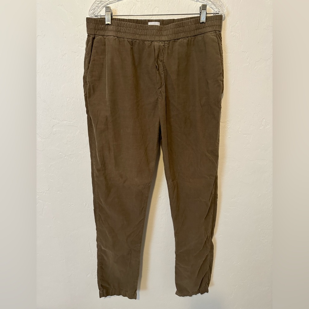 Sunspel England Mens Pants Size M Olive Green Brown Trousers Chino Drawstring